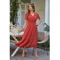 thumbnail image 2 of Vestido PRETTYGARDEN 2024 Floral Boho Cruzado con Escote en V M, 2 of 7