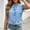 *Sky Blue, variant on ClodeEU Women's Ruffle Cap Sleeve Button Down Blouse, V Neck Floral Print Casual Top Beige,Women's Plus L