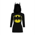 thumbnail image 4 of Batman Signal Women's Hooded Long Sleeve T-Shirt-Large, 4 of 5