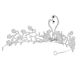 thumbnail image 2 of Tocado de corona de cisne de aleación con diamantes y perlas, accesorio para el cabello para novia, boda, corona de diamantes de imitación, joyería para el cabello (blanco), 2 of 5