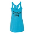 thumbnail image 2 of Wild Bobby Daughter Of The King 2 Corinthians 6:18 Inspirational/Christian Women Tri-Blend Racerback Tank Top, Vintage Turquoise, X-Large, 2 of 5