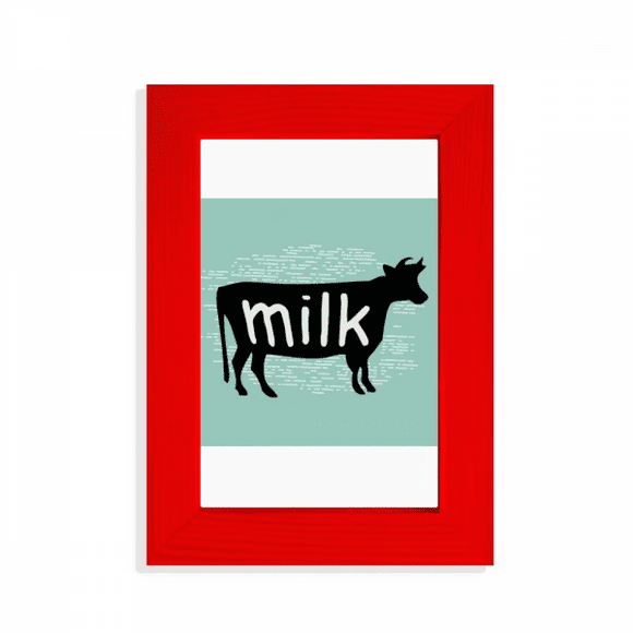 Black Animal Cow Outline Natural Picture Display Art Red Photo Frame