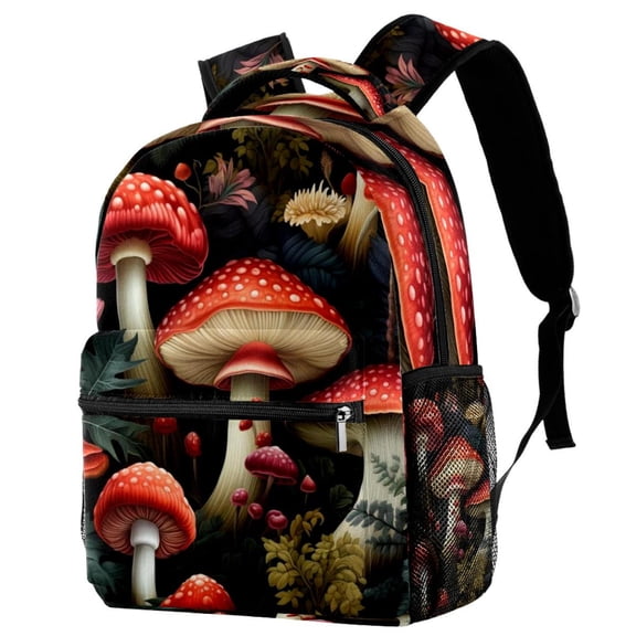 Mushroom Backpack Lightweight Bookbag Travel Rucksack Laptop Daypack for Women Men