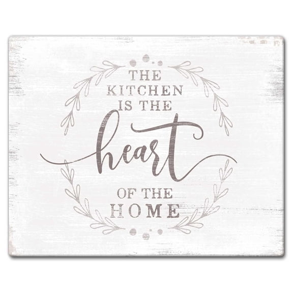CounterArt Heart of the  Home 3mm Tempered Glass Cutting Board 15" by 12"