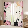 thumbnail image 2 of Manfei Funny Cartoon Pumpkin Curtains Pack of 2 (42x84 Each), Kawaii Pink Halloween Curtains Blackout, Cute Princess Style Bedroom Curtains, Black Out Curtains Home Decor, 2 of 6