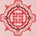thumbnail image 1 of Ahgly Company Machine Washable Indoor Square Transitional Light Red Pink Area Rugs, 6' Square, 1 of 7