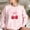 Pink, variant on CLOISE Sweatshirt for Women Printed Oversized Sweatshirts Round Neck Long Sleeve Hoodies Shirts Pink Drop Shoulder Basic Tees Fall Soft Y2k Outfits XL