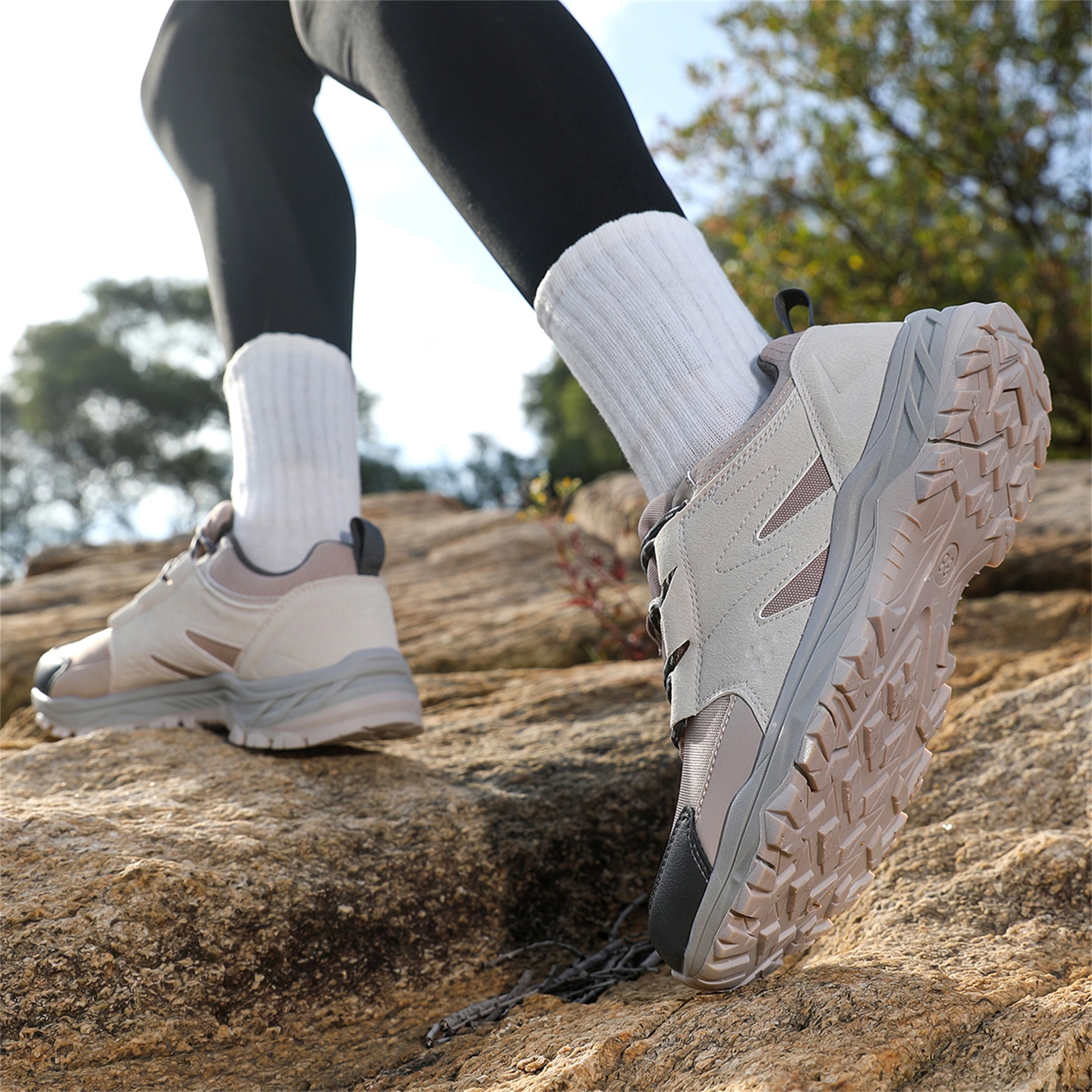 YOURDIARY Womens Mens Hiking Shoes Comfortable Breathable Lightweight Outdoor Sneakers