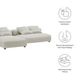 thumbnail image 3 of 2 pcs Modular Sofa Chaise Sectional, Brown, Fabric, Living Room Lounge Cafe Lobby Hospitality Restaurant, Modern Contemporary, HB37422, 3 of 11