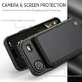 thumbnail image 3 of For iPhone Air Case with Card Holder, Wallet Case for Women Men with RFID Blocking, Durable Leather Kickstand Magnetic Clasp Shockproof for iPhone Air, 3 of 10