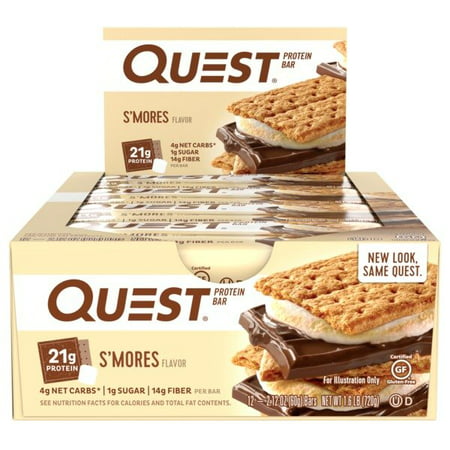 Quest Gluten-Free S'Mores Protein Bar, 2.1 Oz., 12 (Best Tasting Quest Bar)