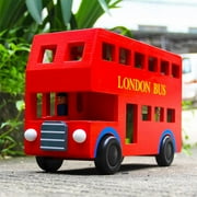 Red Educational Bus Model 1:18 for Learning Hand-Eye Coordination Enhancing Observation Ability Girls