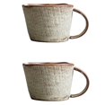 thumbnail image 1 of Tazas de agua de arcilla hechas a mano, tazas for parejas, café doméstico, té caliente, avena, tazas de leche, 2 uds., 1 of 6