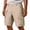 Khaki, variant on Mens Water Resistant Ripstop Cargo Shorts 2026 Relaxed Fit Solid Color Short Pant Fishing Multi Pockets Outdoor Work Shorts Fashion Clothing Khaki L