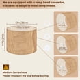 thumbnail image 2 of 2pcs Set Drum Lampshades (13"x 13"x 10"), Natural Light Wood Grain Texture Warm Oak Tones Fabric Large Replacement Shades for Table, Floor, and Pendant Lamps, Simple Assembly Needed., 2 of 8