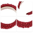 thumbnail image 4 of Unique Bargains Pearls Padded Headband Sponge Wide Brim Headband Women Hairband Red, 4 of 7