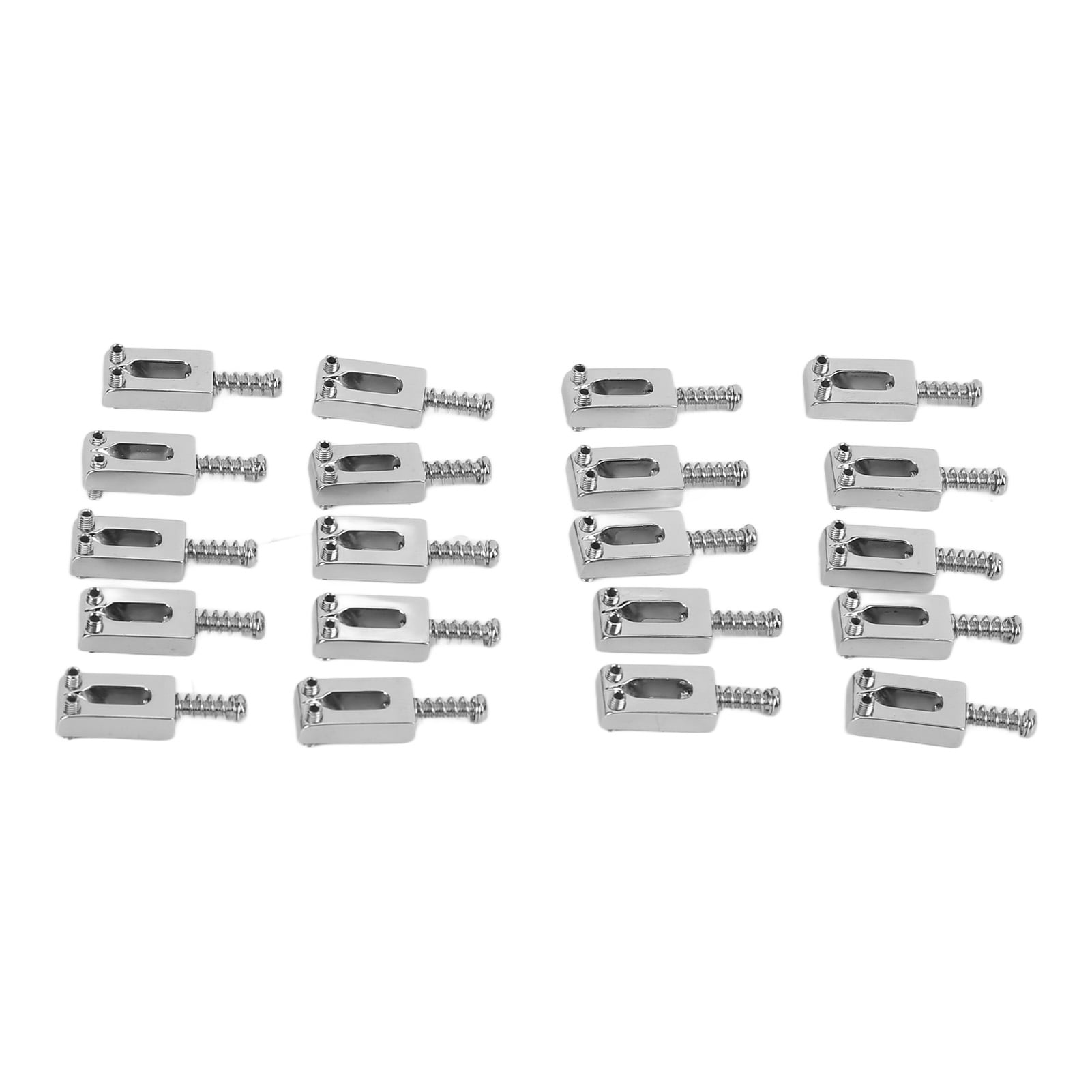 20Pcs Electric Guitar Bridge Saddles Silver Great Sound Quality Accurate Processing Guitar Part Replacement