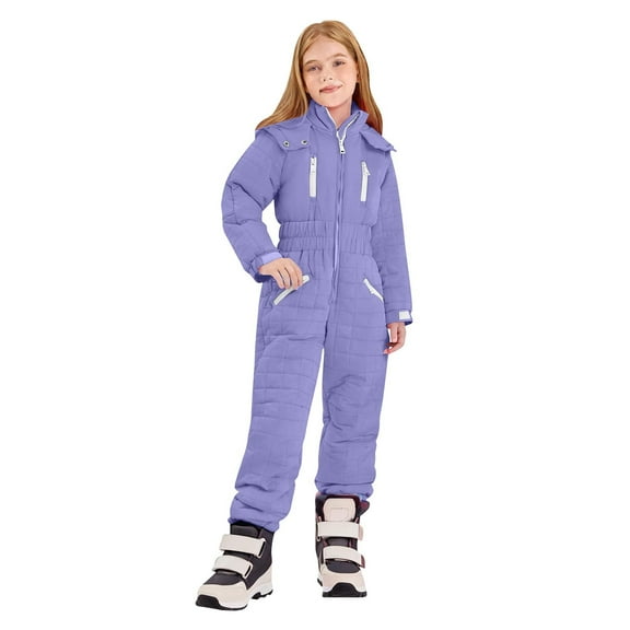 Hellosay Kids Snow Suit for Boys Girls Waterproof Windproof Ski Suits One Piece Jumpsuit Snowsuit Winter Outdoor Overalls 2-8T