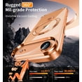 thumbnail image 7 of JETeacka CD Metal Ring & Invisible 360° Spin Stand Magnetic Case for iPhone 17 Air Electroplated Bumper Compatible with MagSafe Slim Clear Cover-Orange, 7 of 7