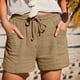 thumbnail image 1 of MKLEKYY Pantalones Cortos Para Mujer, Moda De Verano, Cintura Alta, Pierna Recta, Deportivos, Informales, Holgados, Con Cordón, Con Bolsillos, Banda Elástica, Para Ocio, 1 of 4