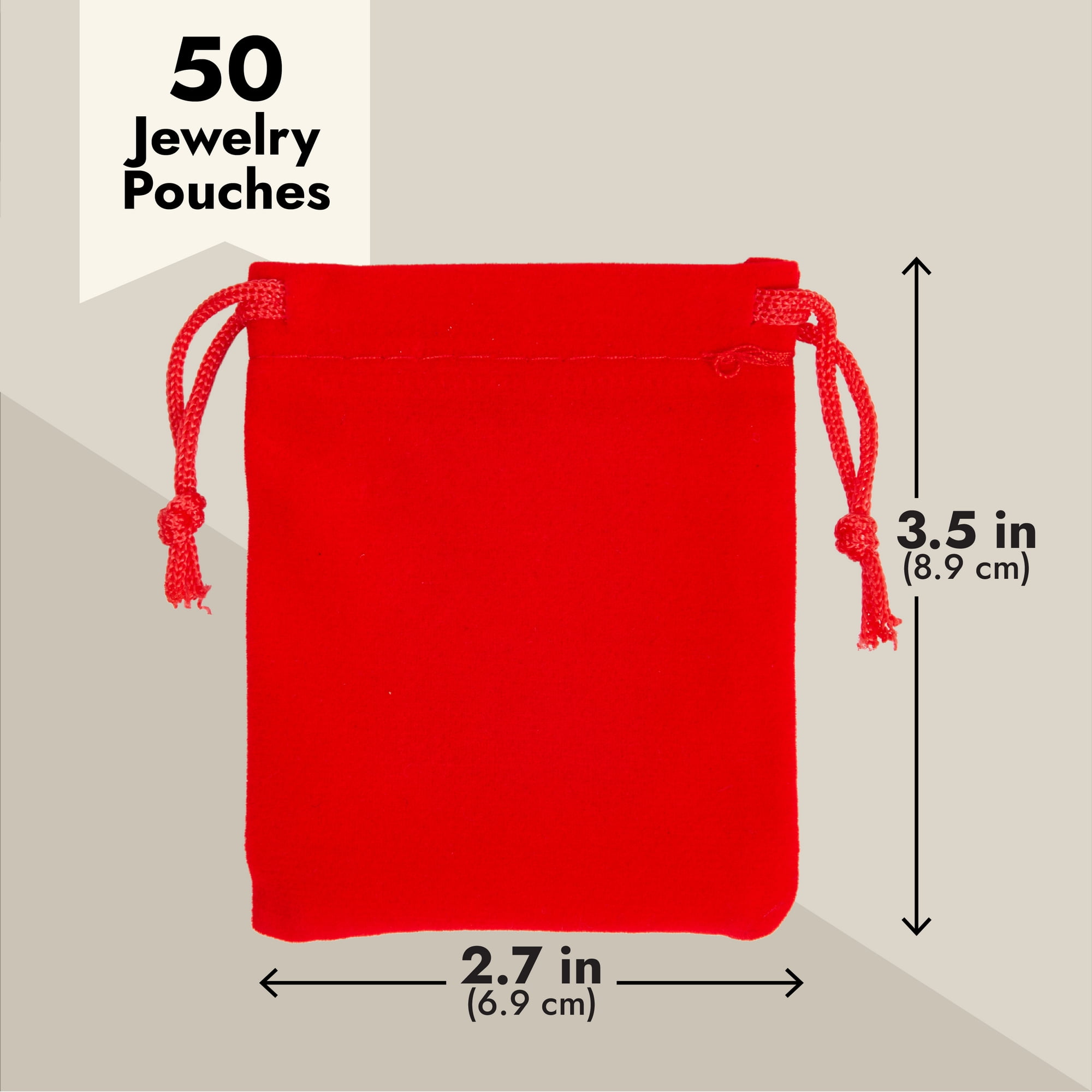 Shukii 50PCS 2 X 3 Velvet Jewelry Bags Small Drawstring Bags Pouches for  Jewelry Gift Wedding Favors Candy Bags Party Favors Christmas Mixed Colors