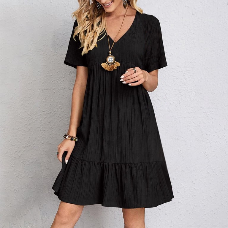 mid length flowy dress Ever-Pretty Elegant A-Line Chiffon Midi Summer Formal Wedding Guest Dress