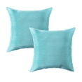 thumbnail image 2 of Mainstays 16 in x 16 in Solid Aqua Texture Outdoor Pillow, Aqua Blue, 2 of 7