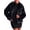 Black, variant on Sundazz Women's Faux Fur Coat Winter Lapel Button Down Fur Jacket Warm Fuzzy Outerwear Fashion Clothing