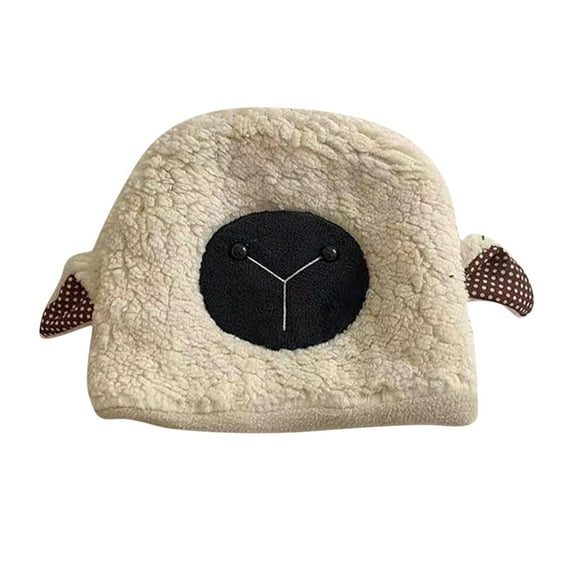 iHPH7 Fuzzy Bucket Hat Fuzzy Hat Faux Fur Bucket Hat Winter Accessories for Women Furry Bucket Hat Winter Hats for Women Fluffy Bucket Hat Beige One Size