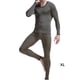 thumbnail image 4 of Qarigey Conjunto de ropa interior térmica de manga larga para hombre, ropa de salón cálida de seda helada para otoño e invierno, camiseta interior conjuntos de ropa Verde oscuro/XL Qarigey AP013755-18, 4 of 6