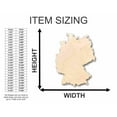 thumbnail image 2 of Unfinished Wood Germany Shape - Country - Craft - up to 46" DIY 4" / 1/8", 2 of 3
