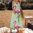 thumbnail image 2 of Flamingo Pattern Fine Art Sleeveless Dress Summer Dress Woman 2025, 2 of 7
