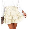thumbnail image 1 of Pantalones cortos Aoudery Flowy para mujer de cintura alta beige - XS, 1 of 3