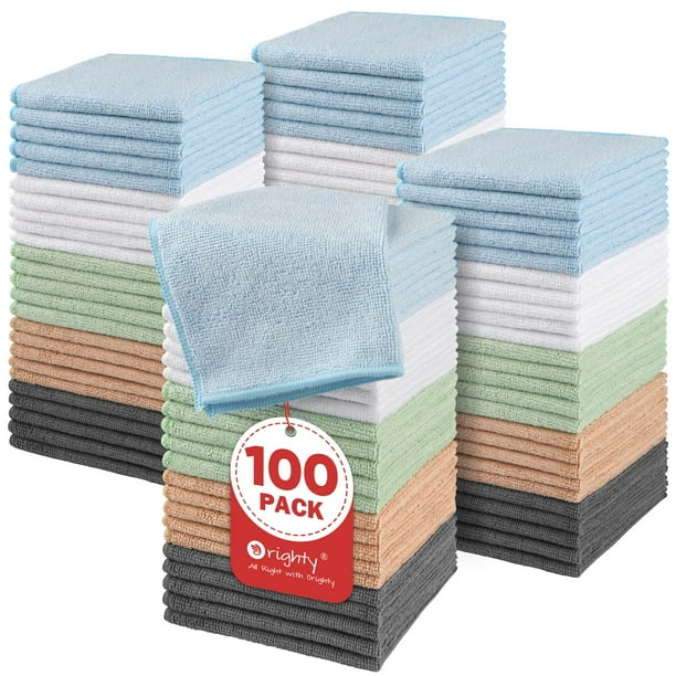 Juego de 100 paños de microfibra Orighty, 30 x 30 cm, multicolor