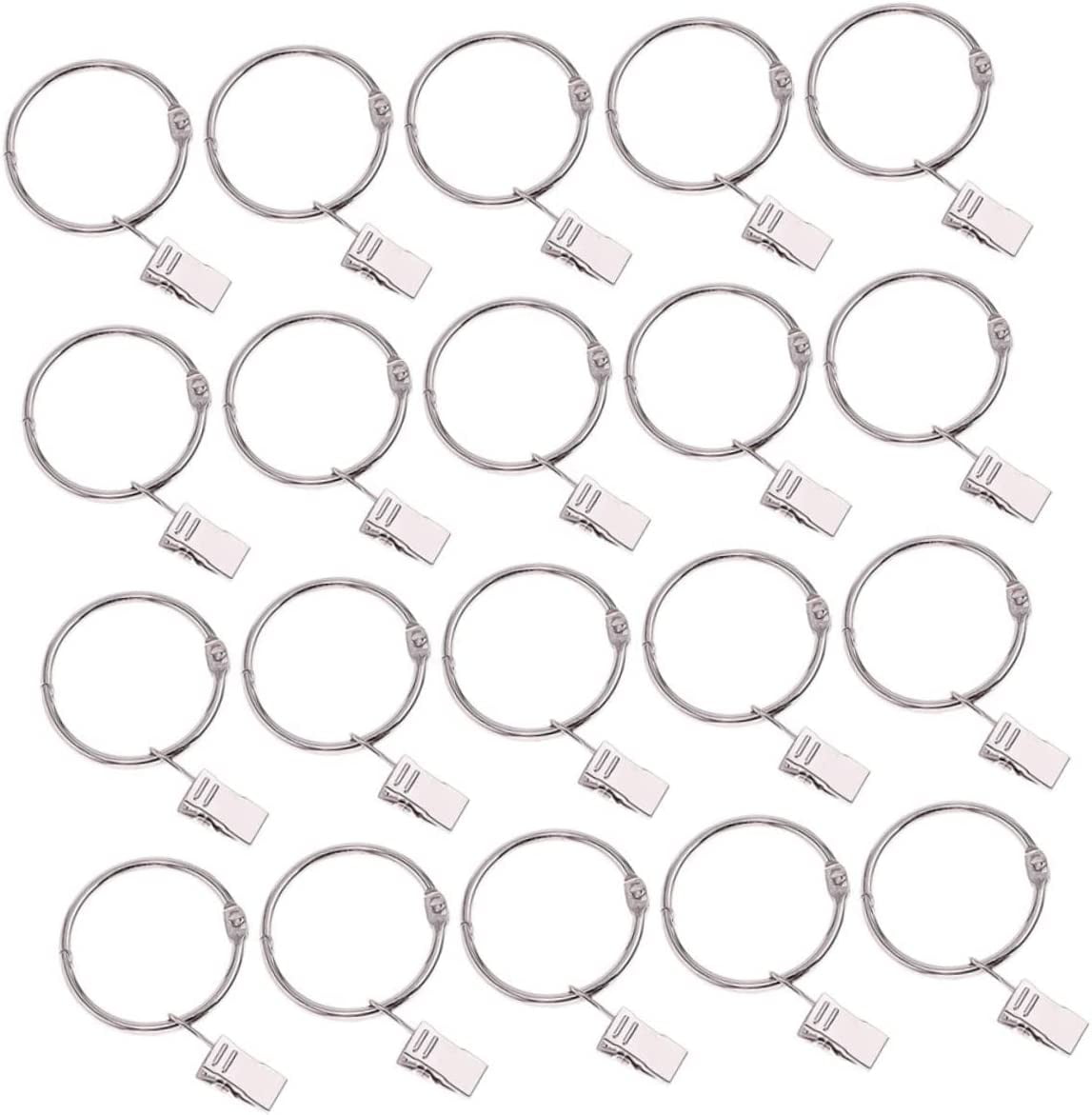 Curtain Ring Clips, Modern Decor, Motorhome Curtain Hooks, Caravan Curtain  Hooks, Shower Curtain Rings, Shiny Silver Ø30 35 40mm Pack of 10 