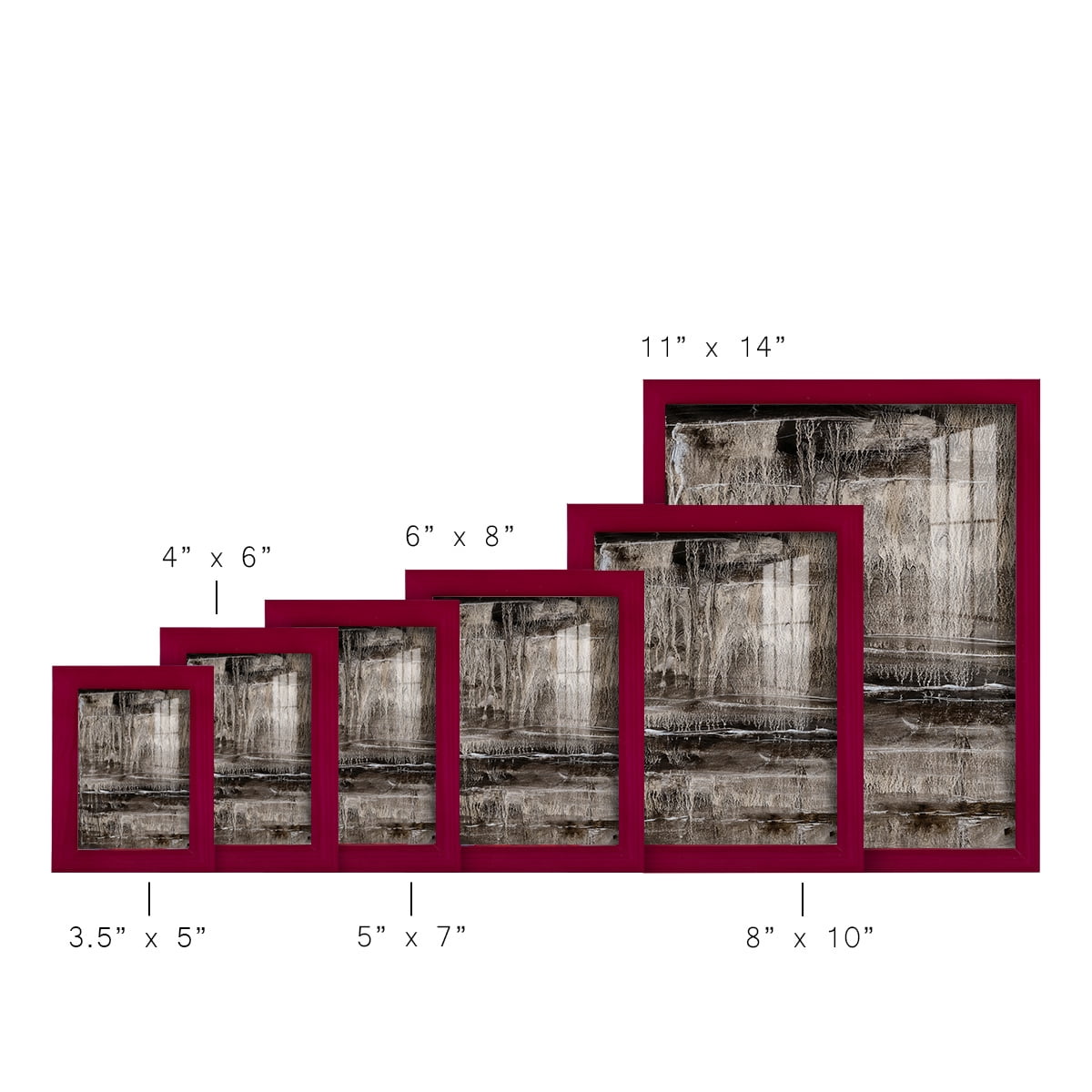 Continuum III -Framed Print w/glass-Cherry Red
