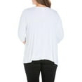 thumbnail image 2 of 24seven Comfort Apparel Plus Size Elbow Length Sleeve Open Cardigan, 2 of 4