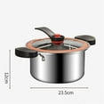 thumbnail image 4 of 3.5L Small Vacuum Pressure Stainless Steel Non-stick Cooking Pots Stew Pot Silvery, 4 of 9