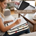 thumbnail image 5 of Haosy Accordion File Organizer Zipper Binder 500 Sheet 6-Tab Expanding File Folder Multi-Pocket 1.2 Inch 3 Ring Hand Drawn Mushrooms, 5 of 7