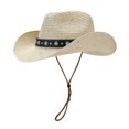 thumbnail image 4 of LRen Women Tea Party Hats Fashionable Summer Sun Hat with Adjustable Brim and Secure Tie for Casual Outdoor Holiday Wear Beige, 4 of 4
