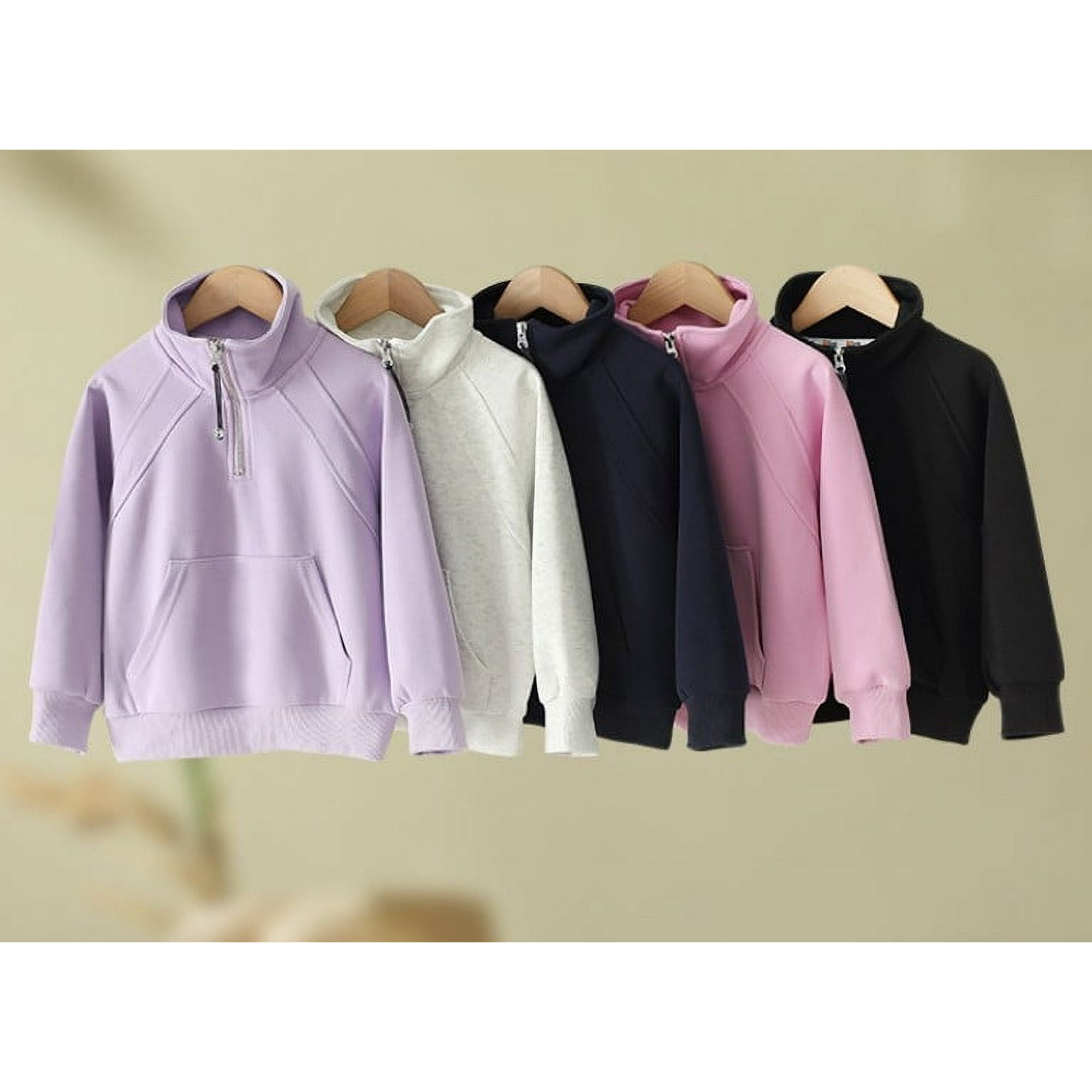 WEAIXIMIUNG Teen Girl Hoodies Girls Half Zip Sweatshirt Quarter Zip Pullover Sweatshirts Fall Clothes for Teen Girls Thumb Hole Walmart