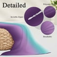 thumbnail image 6 of Teal Purple Ombre Standard Size Pillow Cover,Pillowcase Protectors with Zipper,Breathable Decorative Throw Pillow Case Cover,Modern Geometric Striped Abstract Art Pillow Shams for Couch 20x26Inch, 6 of 8