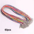 thumbnail image 1 of 60 piezas de cordón encerado para collar, cordón multicolor para collar, cuerda para hacer joyas a granel con langosta para hombres, mujeres, colgantes, collares, pulseras, fabricación de joyas (45 +, 1 of 6