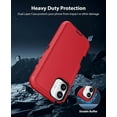 thumbnail image 3 of Entronix Heavy Duty Case designed for iPhone 16 - Triple Layer Bumper Cover, Protective Smartphone Accessories, Red, 3 of 7