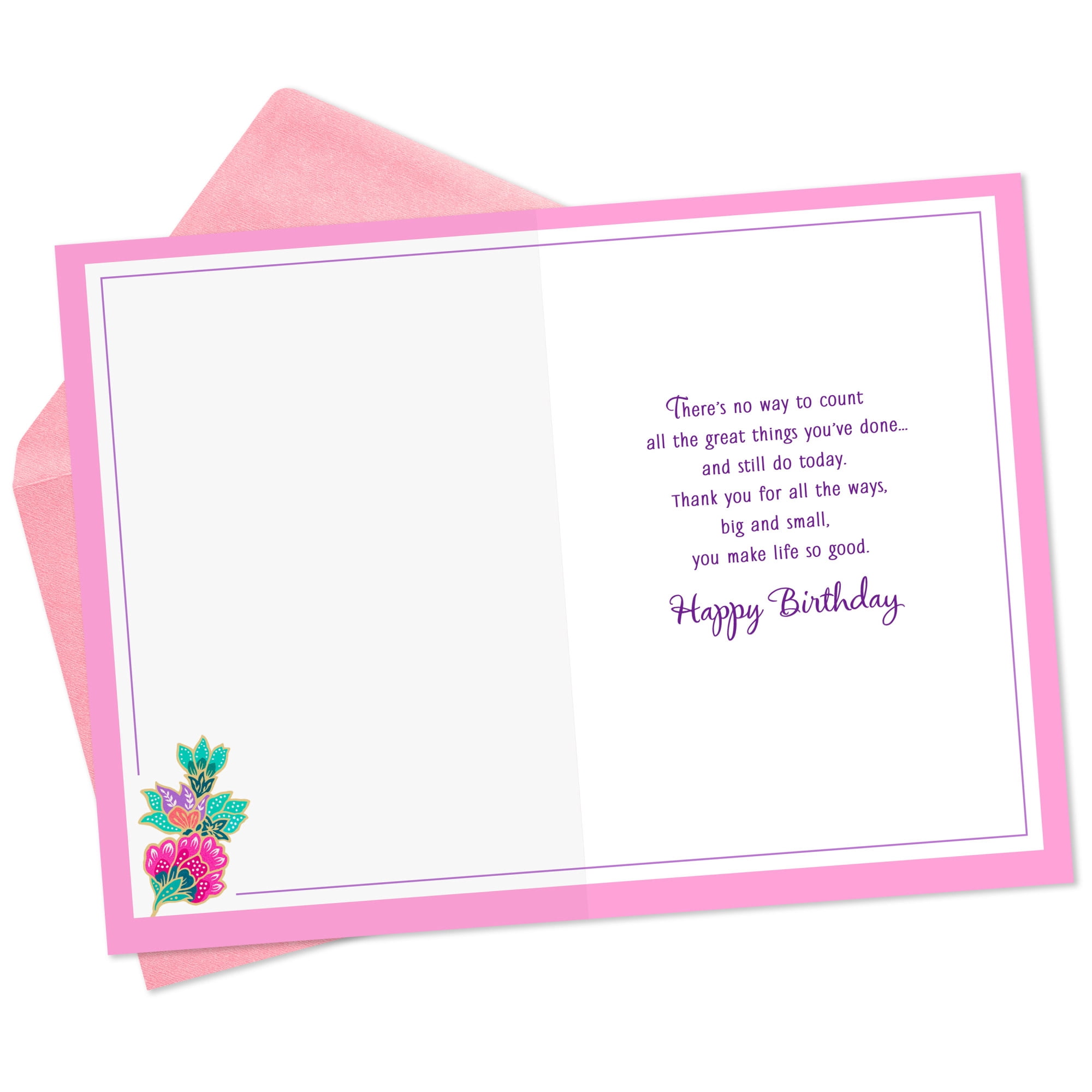 Hallmark Birthday Card for Mom (Counting All the Great Things You Do), 1 count