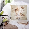 thumbnail image 3 of 18x18 Pillow Covers Set of 2, Brown Ombre Daisy Throw Pillow Covers Decorative Couch Cushion Case, Farmhouse Vintage Floral Botanical Microfiber Square Pillowcases for Bedroom Car Living Room, 3 of 7