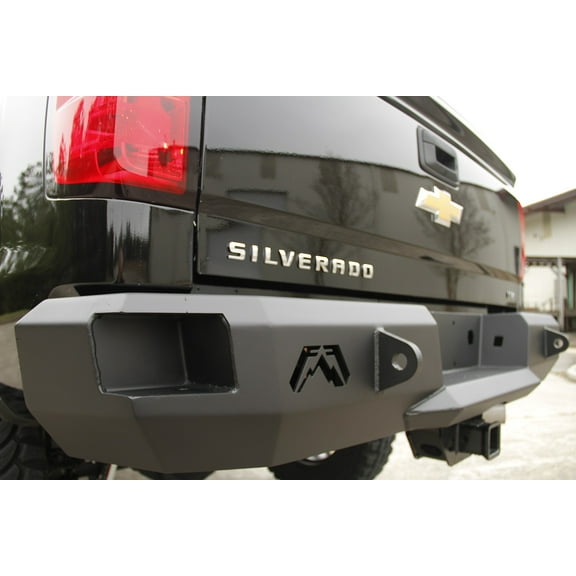 Fab Fours CH14-W3050-1 Heavy Duty Rear Bumper Fits select: 2015-2018 CHEVROLET SILVERADO, 2015-2019 GMC SIERRA