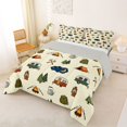 thumbnail image 2 of Manfei Lovely Rv Full Size Comforter Sets,Cute Camping Print Bedding Comforter Set,Cream,Light Gray Reversible,3pcs,1 Comforter and 2 Pillowcases, 2 of 7