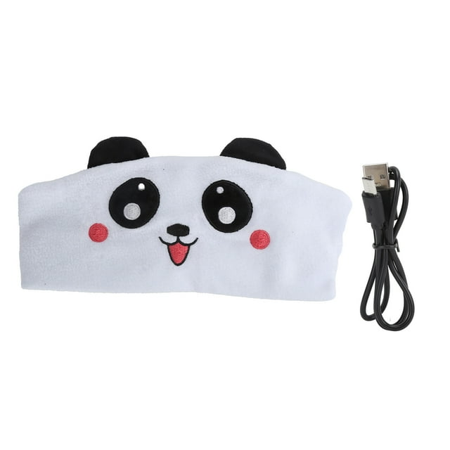 Diadema para dormir con Bluetooth, auriculares suaves inalámbricos, diadema deportiva con patrones de animales para niños Panda