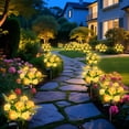 thumbnail image 6 of Qoosea Solar Lights Outdoor, 7 Heads Hibiscus Solar Flowers Lights Outdoor Garden Waterproof for Yard Patio Decor, Pathway Lawn Decor, 2 Pack, 6 of 9